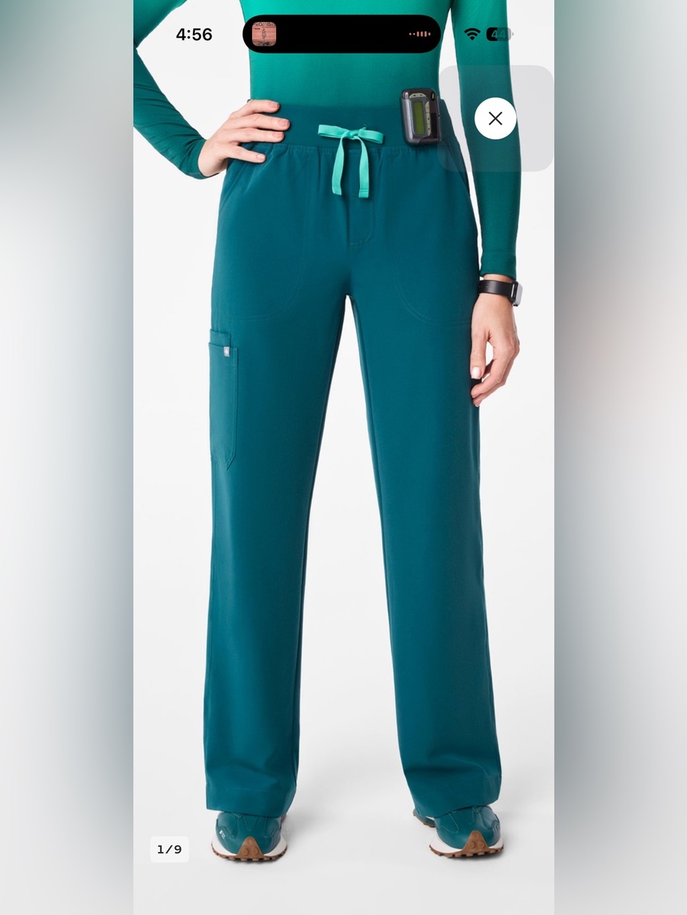 FIGS Isabel High-Waisted Wide-Leg scrub pants